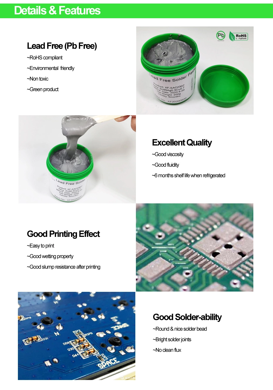 Sn62pb36AG2 MID Temperature Leaded Soldering Tin Lead Silver Solder Paste for PCB SMT SMD BGA Reballing